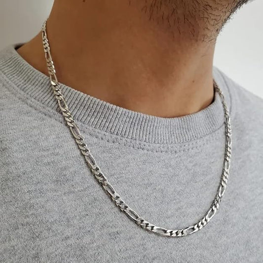 Chain for Men, Luxury Pure Titanium Steel Chain | Silver Stainless Steel Chain | Necklace Jewellery for Men & Boys