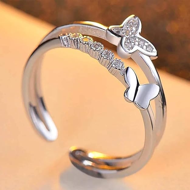 hug silver ring for women i am enough love adjustable finger rings for women girls love gifts women's jewellery rings combo